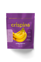 Crispina Dondurularak Kurutulmuş Çıtır Muz 20g paket ön yüzü