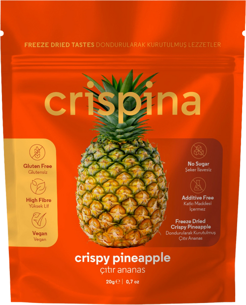 %100 Doğal Freeze Dried Ananas - Dondurularak Kurutulmuş Çıtır Ananas Dilimleri