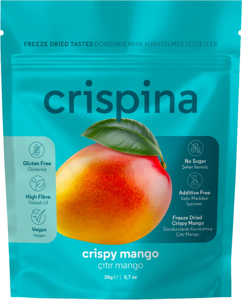 %100 Doğal Freeze Dried Mango - Dondurularak Kurutulmuş Çıtır Mango Dilimleri