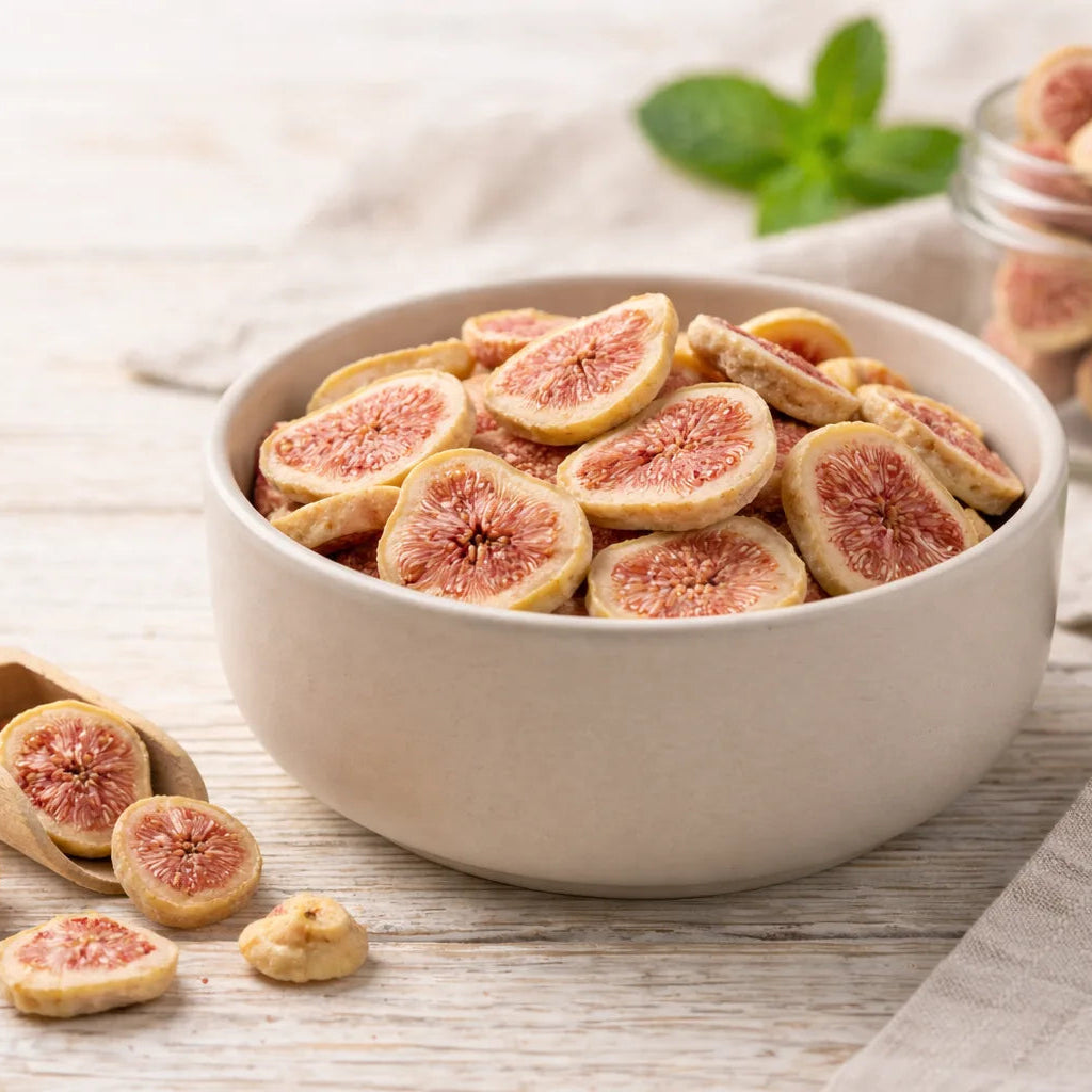 Şeker İlavesiz Doğal Dondurularak Kurutulmuş İncir Dilimleri - Katkısız ve Koruyucusuz Sağlıklı Atıştırmalık